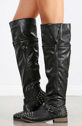 black boots with tan top