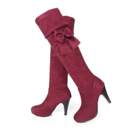 wine boots knee high