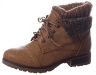Refresh Wynne-01 Women’s Combat Style Lace Up Ankle Bootie,Tan,9