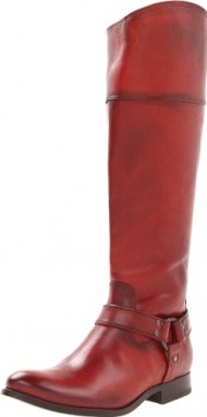 FRYE Women’s Melissa Harness InSide-Zip Boot, Burnt Red Smooth Vintage Leather, 11 M US