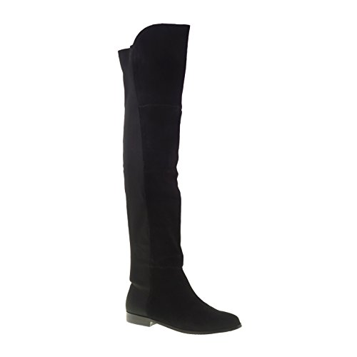 Chinese Laundry Women’s Riley Split Suede Riding Boot, Black, 8.5 M US