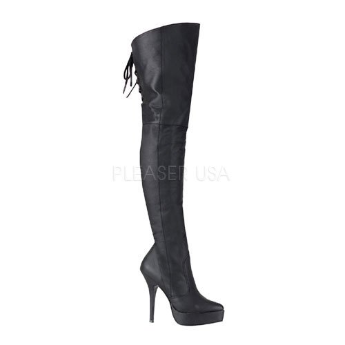 Devious Women’s Indulge 3011 Thigh High Boots,Black,15 M