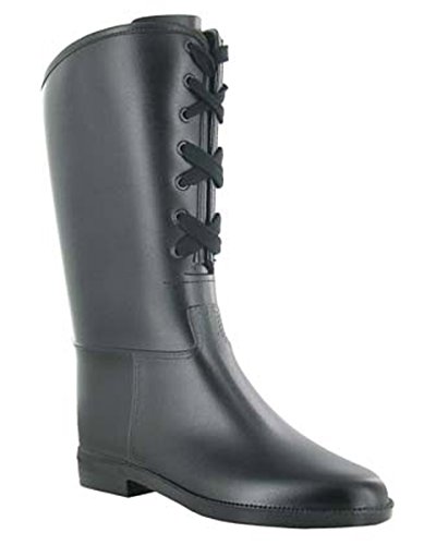 Naot Women’s Sporty Rain Boot, Black, 38 EU/7 M US
