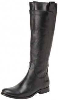 FRYE Women’s Melissa Tall Riding, Black Smooth Vintage Leather, 8.5 M US