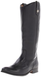 FRYE Women's Melissa Button Boot, Black Soft Vintage Leather, 8 M US ...