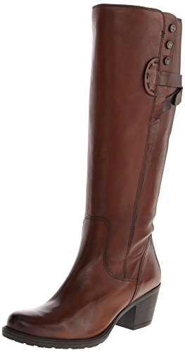 Clarks Women’s Maymie Stellar Riding Boot,Cognac Leather,10 M US