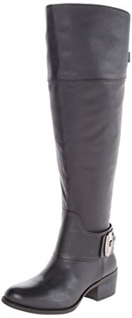 Vince Camuto Women’s Beatrix-Wide Harness Boot: Wide Calf, Black, 6 M US