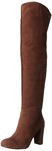 Nine West Women’s Snowfall Suede Slouch Boot, Brown, 7.5 M US