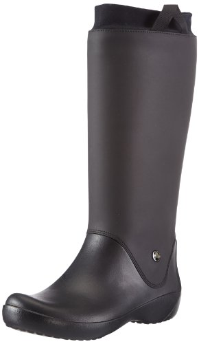 crocs Women’s Rainfloe Boot,Black,7 M US