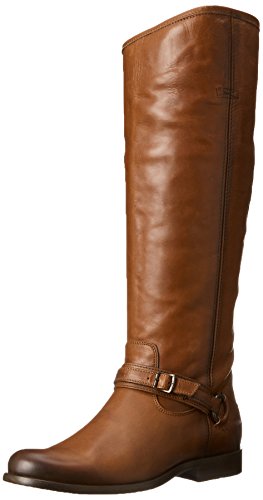 FRYE Women’s Phillip Ring Tall Harness Boot, Brown, 5.5 M US