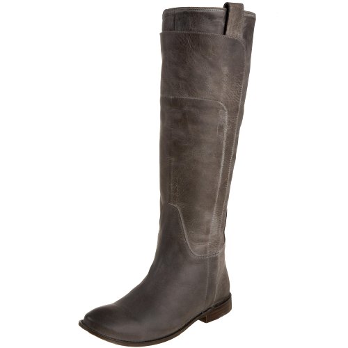 FRYE Women's Paige Tall Riding Boot, Grey Burnished Leather, 7.5 M US ...