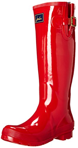 Joules Women's Field Welly Gloss Rain Boot, Dark Red, 6 M US | Pretty ...