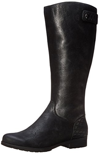 Rockport Women’s Tristina Quilted Tall Riding Boot,Black Waterproof Wide Calf,11 M US