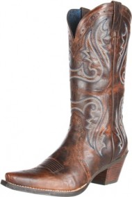 Ariat Women’s Heritage Western X Toe Fashion Boot, Sassy Brown, 7 B US