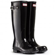Women’s Hunter Boots Original Tall Gloss Snow Rain Boots Water Boots Unisex – Black – 9