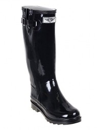 Forever Young – Womens Wellie Rain Boot, Black 37274-9B(M)US