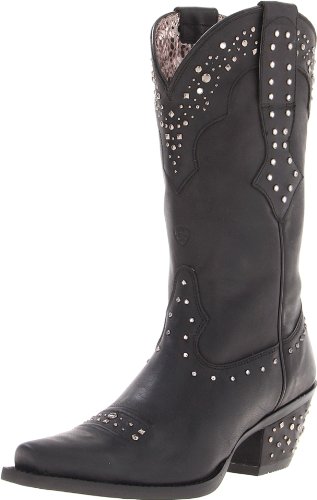 Ariat Women’s Rhinestone Cowgirl Boot,Black,8 M US