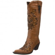 Roper Women’s Dawn Western Boot,Floral/Skull Tan,10 M US