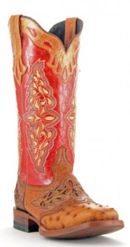 Lucchese Women’s Handcrafted 1883 Amberlyn Full Quill Ostrich Cowgirl Boot Tan US