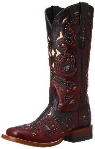Lucchese Women’s Handcrafted 1883 Fiona Oklahoma Cowgirl Boot Square Toe Red US