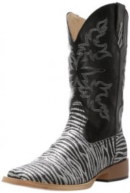 Roper Women’s Zebra Glitter Riding Boot,Black,7.5 M US