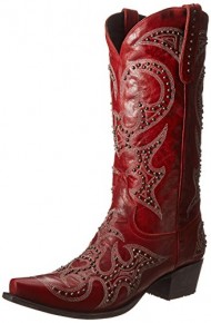 Lane Boots Women’s Lovesick Stud Western Boot,Red,9 B US