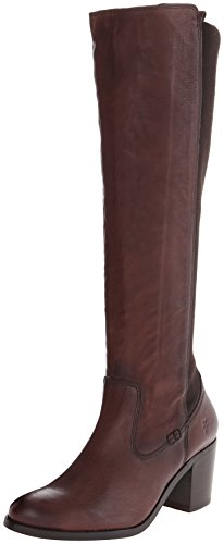 FRYE Women’s Janis Gore Tall Riding Boot, Dark Brown, 10 M US