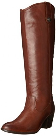 FRYE Women’s Jackie Button Boot, Cognac Wide Calf, 8.5 M US