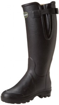 Le Chameau Women’s Vierzon Leather Rubber Boot, Black,8 M US