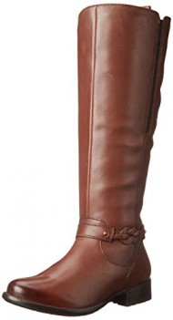 Clarks Women’s Plaza Market Riding Boot, Brown Leather, 9 M US