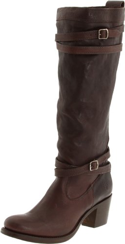 FRYE Women's Jane Strappy Boot, Dark Brown, 8.5 M US | Pretty In Boots ...