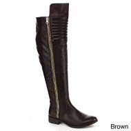 YOKI CLYDEE Women’s Simple But Generous Over The Knee High Riding Boots, Color:BROWN, Size:7.5