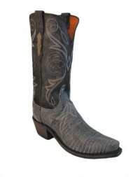 1883 by Lucchese Women’s N4077-S54 Leather Boots,Charcoal Lizard,9 B US