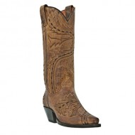 Dan Post Women’s 13″ Tan Sidewinder Leather Western Boots 11 M