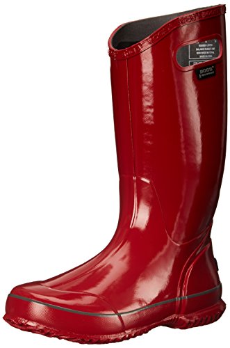 Bogs Women’s Solid Rain Boot, Red, 7 M US