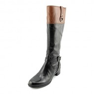 Bandolino Women’s Carmine Riding Boot,Black/Cognac Leather,9.5 M US