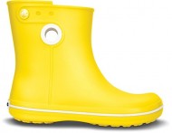Crocs CROCBAND JAUNT SHORTY Ladies Short Wide Wellington Boots Yellow Yellow we Uk 4