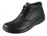 Footprints By Birkenstock Perth Leather Boots (36EU Regular/ 5-5.5US Women, Schwarz/ Black)
