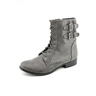 Style & Co Ricky Womens Size 9.5 Gray Faux Leather Fashion Ankle Boots