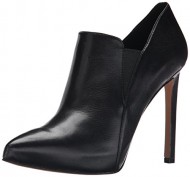 Nine West Women’s Leandra Leather Boot, Black/Black, 5.5 M US