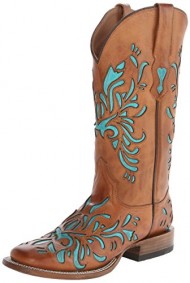Stetson Women’s 13 Inch Burnished Saddle Underlay Riding Boot, Brown, 9 B US