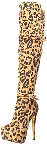Luichiny Women’s Round About Snow Boot,Leopard,9 US/9 M US