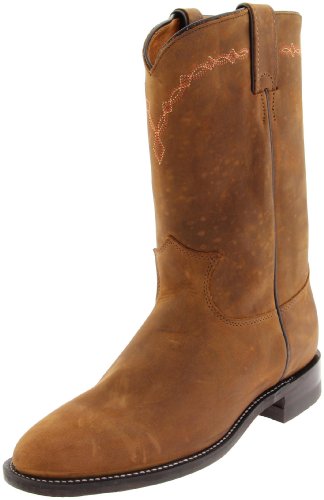 Justin Boots Women’s U.S.A. Domestic Roper 10″ Boot Roper Toe Leather Outsole,Bay Apache,6.5 B US