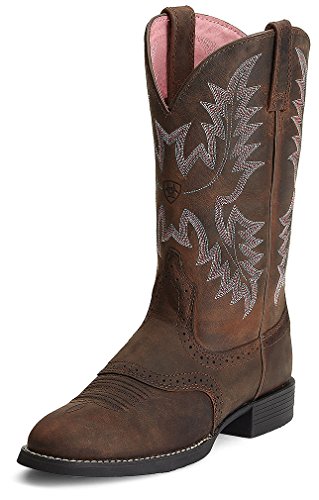 Ariat Women’s Heritage Stockman Saddle Vamp Cowgirl Boot Round Toe Driftwood 7 1/2 C US