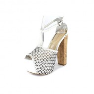 Jessica Simpson Women’s Dany5 Platform Sandal,Soft White Perforated,10 M US