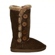 Fur Lined Mid-calf Snow Boots! NEW STYLE for 2014 Winter! BEST SELLER!! (9, chestnut) [Apparel]