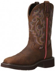 Justin Boots Women’s Gypsy Collection 11″ Soft Toe Boot,Barnwood Brown Buffalo,6 B US