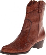 Walking Cradles Women’s Cowgirl-2 Ankle Boot,Tan Tooled Leather,8.5 M US