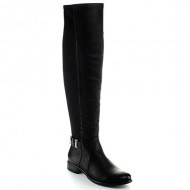Nature Breeze Shelbi-02H Women’s Clean One Buckle Side Zipper Riding Boot Shoes, Color:BLACK, Size:6