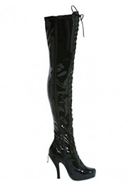 Penthouse Women’s Ava Thigh High Boot,Black Patent,6 M US
